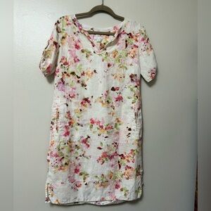 JJill Love Linen Multicolor Floral linen dress